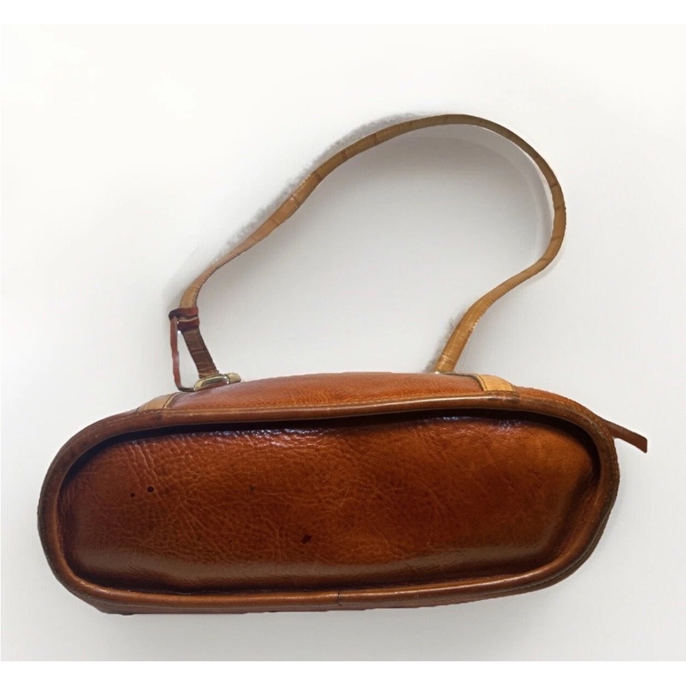 Brighton Leather Handbag Retired Brown Textured Pebbled Boxy Shoulder Bag - Picture 4 of 16